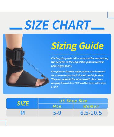 Adjustable Plantar Fasciitis Night Splint | Best Relief Brace for Men & Women | Alleviate Achilles Tendonitis Foot Drop & Heel Spur Pain - Buy Online on GoSupps.com