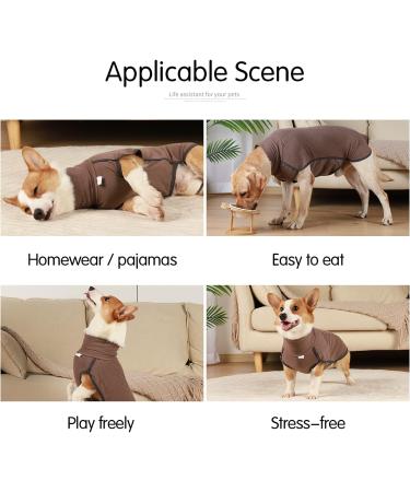 Heywean Dog Sweatshirt - Stretch Fleece Vest for Small & Medium Dogs | Winter Clothing for Indoor & Outdoor | XXS Brown - 1 Pack - Buy Online on GoSupps.com