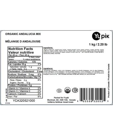 Yupik Organic Andalucia Mix 1 Kilogram 1 kg (Pack of 1) - Buy Online on GoSupps.com