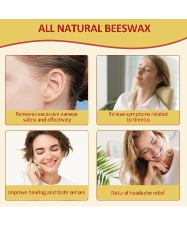 Organic Beeswax Ear Candles Set with Protective Disks - 10pcs - Buy Online on GoSupps.com