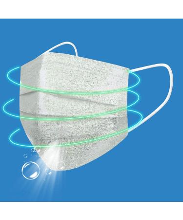 50pc Stylish Bronzing Reflective 3 Ply Disposable_Face_Mask for Men Women Use - Buy Online on GoSupps.com