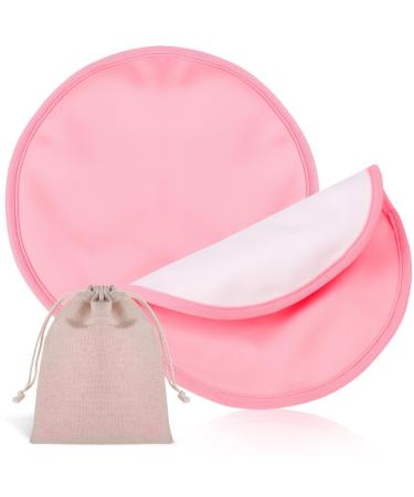 Gleavi pads castor oil inserts castor oil breastpack reusable castor oil breastwick castor oil breast inlays 2 pink + 1 storage bag reusable breastfeeding deposits