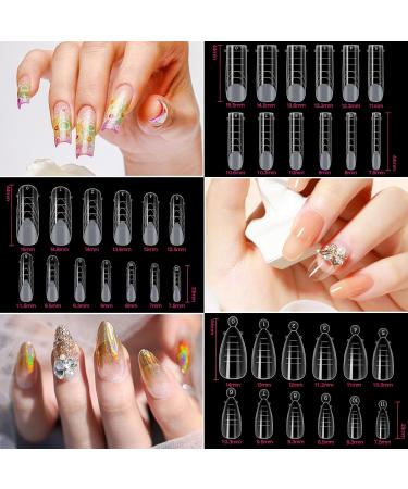 Melliex 120-Piece Dual Nail Forms Set - Nail Extension Gel Forms & 48 Nail Stickers for UV Acrylic Nail Tools - Buy Online on GoSupps.com