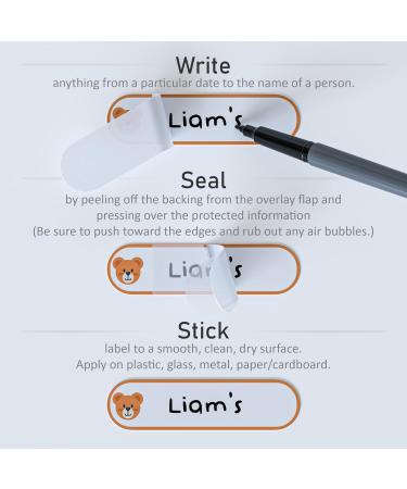 Baby Bottle Labels for Daycare - Waterproof & Self-Laminating - 36 Pack - Buy Online on GoSupps.com