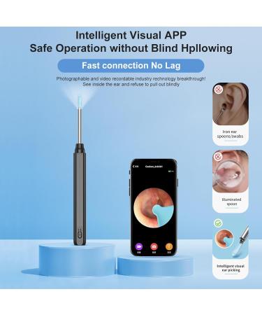 Pumwoy WiFi Ear Wax Removal Otoscope - Ear Cleaner Camera Endoscope for Adults Kids & Pets (Black) - Buy Online on GoSupps.com