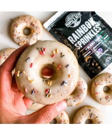 Keto Sprinkles 6 oz. - Dye-Free, Non-GMO, Vegan, Gluten-Free, All-Natural Sugar-Free Sprinkles - 1g Net Carb (Rainbow) - Larger Value Size - Buy Online on GoSupps.com