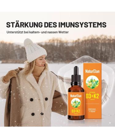 Buy High Dose Vitamin D3 K2 Drops - 50ml 1000 IU/Drop Vegan No Additives - Made in Germany - Buy Online on GoSupps.com