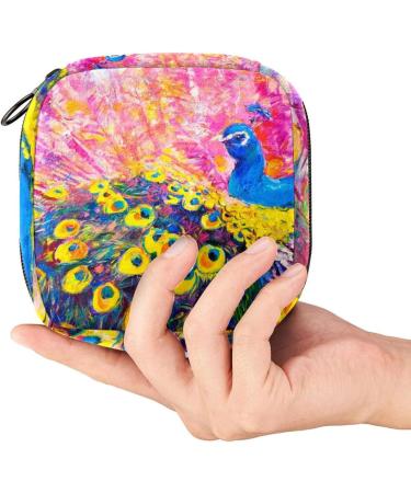 Colorful Peacock Art Menstruation Cups & Women's Bag | Eco-Friendly Tampons & Napkin Bags - International Shipping - Buy Online on GoSupps.com