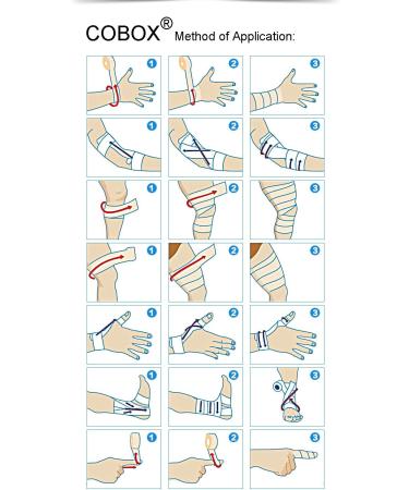 COBOX Pet Vet Wrap Cohesive Bandage - 12 Rolls of Self-Adherent First Aid Sports Wrap (10cm x 4.5m) - Green Ideal for Pets & Sports Injuries - Buy Online on GoSupps.com