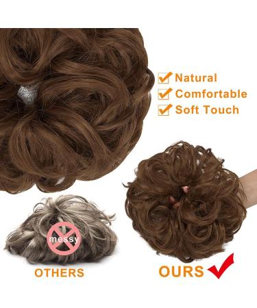 Thick Updo Messy Bun Hair Piece in Light Auburn - Ponytail Extension for Women | 1 PCS - Buy Online on GoSupps.com