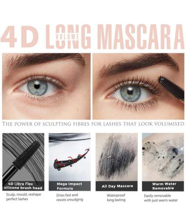 4D Silk Fiber Lash Mascara - Long-Lasting Natural Liquid Eyelash Mascara for Lengthening and Thickening - No Clumping, All Day Wear - 1PC - Buy Online on GoSupps.com
