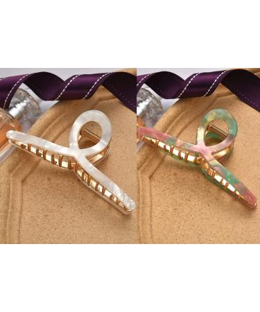 Sublaga 2 Pcs Large Metal Hair Claw Clips - Strong Hold Shark Hair Clip Set for Women and Girls - Buy Online on GoSupps.com