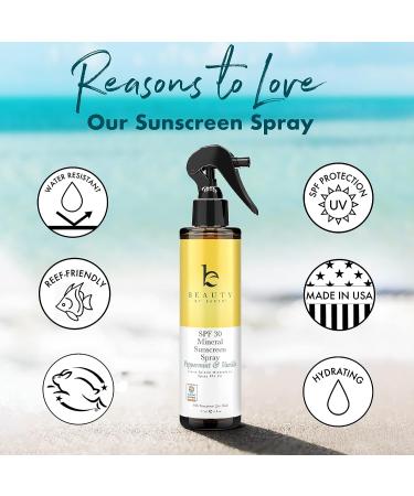 SPF 30 Mineral Sunscreen Spray - Reef Safe for Kids, Toddlers, and Babies - Peppermint Vanilla Suntan Lotion Spray - Buy Online on GoSupps.com