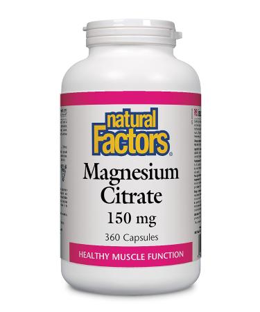 Natural Factors Magnesium Citrate 150 mg 360 Capsules