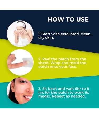 LivaClean (20 Count) Large Square Patch Salicylic Acid Edition - Large Face Patch Absorbing Cover Patch For Face Overnight Face Patches 1 Pack 20 Count S. Acid Large Patches - Buy Online on GoSupps.com