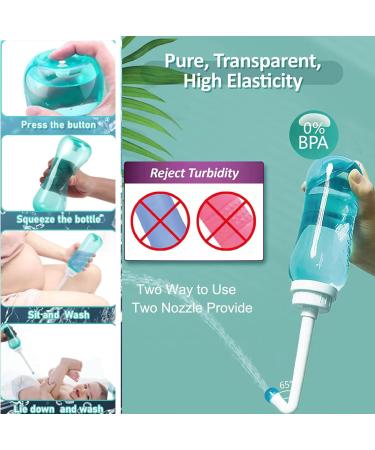 Peri Bottle for Postpartum Care | Handheld Portable Bidet Spray for Women | 500ml (16.9 oz) - Ideal for Perineal Cleansing Menstruation & Hemorrhoids - Buy Online on GoSupps.com