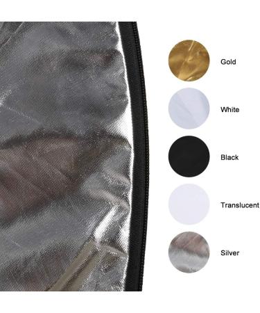 43 5-in-1 Collapsible Light Reflector Kit with Clamp & Stand for Studio & Outdoor Photography - Buy Online on GoSupps.com