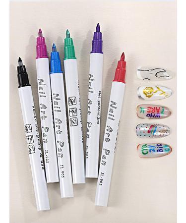 12 Colors 3D Metallic Nail Art Pen Set - Kalolary DIY Nail Tools for Painting & Manicure | International Shipping - Buy Online on GoSupps.com