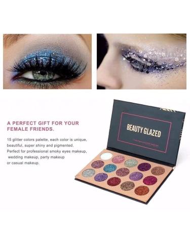 15 Colors Eyeshadow Palette - Glitter Shimmer Pigment Makeup for Stunning Looks | International Shipping - Buy Online on GoSupps.com