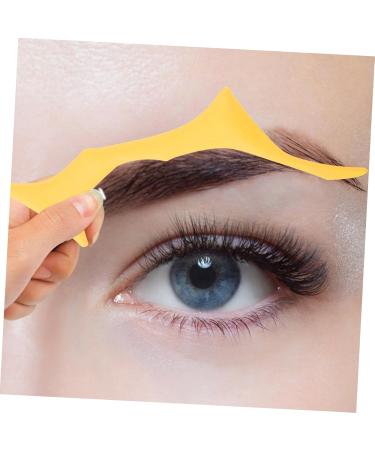 Mipcase Silicone Makeup Stencil Eyebrow Shaper Eyebrow Stencils Makeup Tools Eyebrow Trimming Auxiliary 17.3x5.9cm Yellow - Buy Online on GoSupps.com