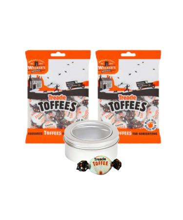 Toffee Sweets Walkers Nonsuch Treacle Flavour x 2 Bags x 150g Each Bundle with TinTastic Silver Window Lid Refillable On-the-Go Travel Tin - Buy Online on GoSupps.com