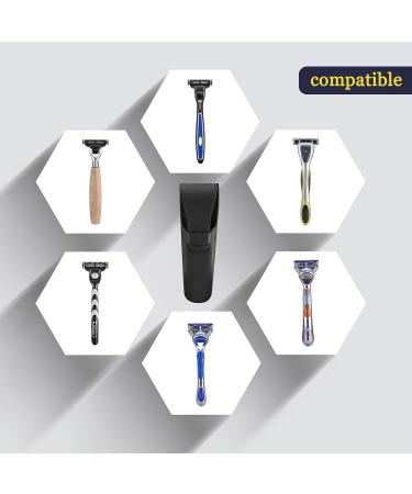 TeaiEei Silicone Razor Case for Travel - Waterproof Carrying Cover Bag for Gillette, Parker, Merkur - Black - Buy Online on GoSupps.com
