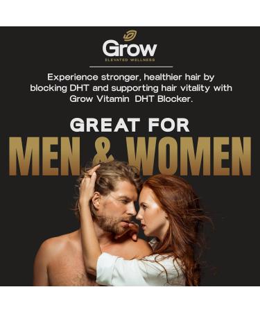 grow vitamin DHT Blocker for Hair Growth & Thickness Biotin, Saw Palmetto, Horsetail, Stinging Nettle, Fo-Ti Root Supports Stronger, Fuller Hair for Men & Women 90 Capsules - Buy Online on GoSupps.com