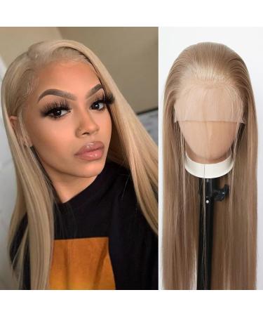 Tawarm Honeyblond Light Brown Synthetic Lace Front Wig for Black Women - Long Smooth Hair Natural Middle Part Perfect for Cosplay & Everyday Use | 33x7.6 cm Hand-Bound - Buy Online on GoSupps.com