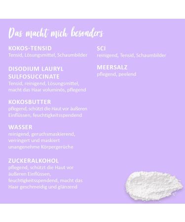 Puremetics 3-in-1 Shower Fluff: Fig & Jasmine Sea Salt Peeling Gel Vegan & Plastic-Free 250g - Buy Online on GoSupps.com