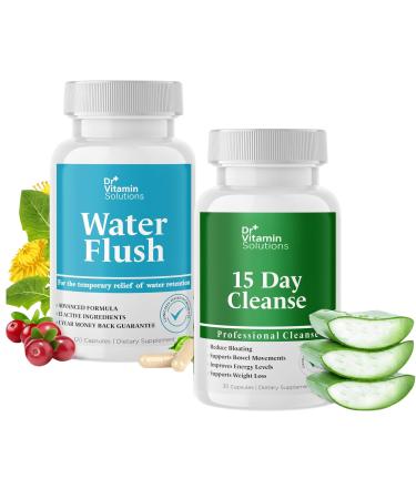 Dr Vitamins Instant Natural Relief from Bloat & 15 Day Cleanse Gut Support Detox for Men & Women