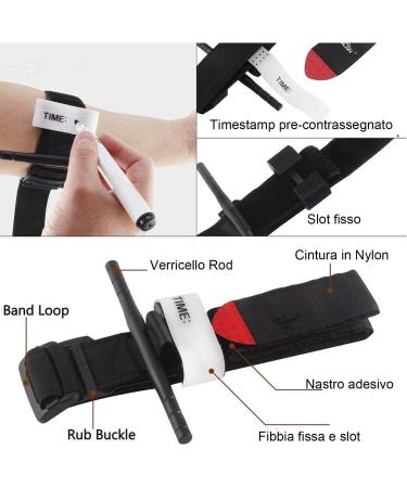 Feloyal Tourniquet Set - Tactical Accessories for Emergency Blood Loss Control | 3-Piece Kit for Hunting & Hiking - Buy Online on GoSupps.com