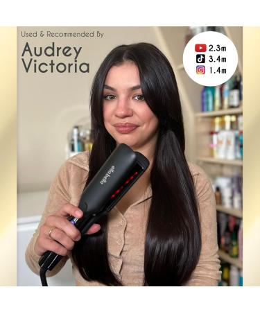 ELLA BELLA Titanium Flat Iron Hair Straightener - Infrared Professional Digital Display As Featured in Good Housekeeping - Shop Internationally - Buy Online on GoSupps.com