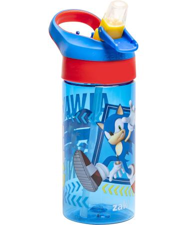 Zak Designs Sonic the Hedgehog Kids Water Bottle - 17.5 oz, Pack of 2, Leak-Proof, Non-BPA, Durable Plastic, Spout Cover, Carrying Loop - Ideal for Travel - Buy Online on GoSupps.com