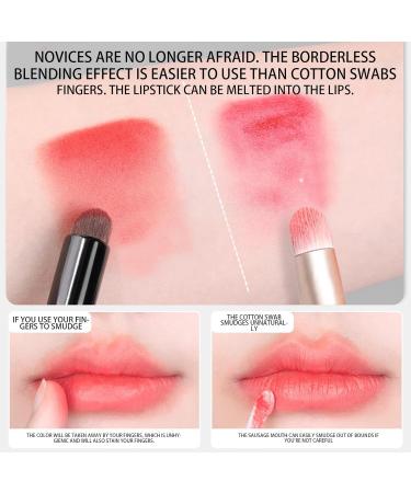 Bvizyelck Lip Gloss Brush Lipstick Applicator Brush with Lid | Portable Brush Eyeshadow Brush Makeup Applicator for Lipsticks Lip Gloss Lip Balm - Buy Online on GoSupps.com