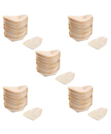 Clisted 250X Finger Food - Bowls Boat Biodegradable Wood 11 cm x 6.5 cm