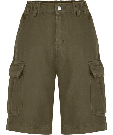 Women's Cargo Shorts for Hiking & Workout | High Waist Bermuda Style with Zipper | Large Coffee - Buy Online on GoSupps.com