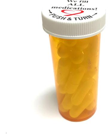 Buy Fake Medicine Pill Capsules in Amber Vial - White Pills | International Shipping Available - Buy Online on GoSupps.com