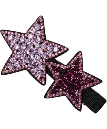 amangul Rhinestones Star Hair Clip Star Hair Accessories Star Barrettes Star Hairpin Crystal Star Hair Clip Hair Bangs Clip(Purple) - Buy Online on GoSupps.com
