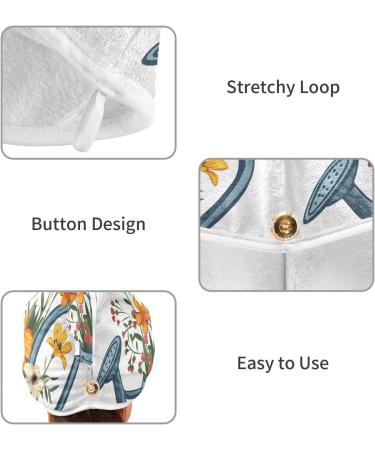 Watering Can Hair Towel Set - Super Absorbent Quick Dry Hair Turbans for Women & Girls | 2 Pack - Buy Online on GoSupps.com