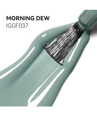 MEGIOR Grey Green Gel Nail Polish 15ml Morning Dew Gel Polish High Gloss Soak Off UV LED Nail Gel Polish for Nail Art Manicure Salon DIY Home Gift for Girls - Buy Online on GoSupps.com