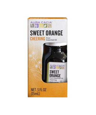Aura Cacia Essential Oil Sweet Orange 0.5 Ounce