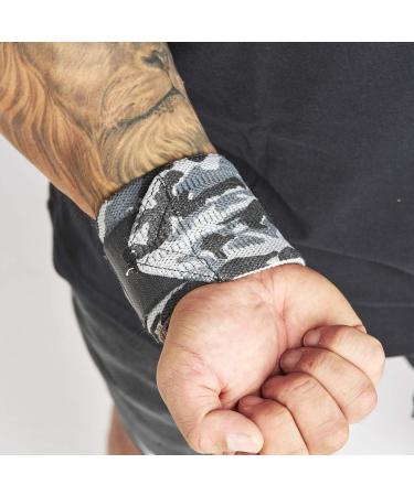 Iron Rebel 18 Snow Camo Wrist Wraps - Support for Powerlifting & Bodybuilding - Unisex Pair - Buy Online on GoSupps.com