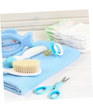 Toyvian 6 Pcs Baby Brush Set - Baby Bath Shower Head Shampoo & Hair Comb Set | Silicone Hair Scrubber & Wool Brush | Infant Hair Care Kit | Blue - 3pcs 14x5cm - Buy Online on GoSupps.com