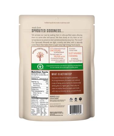 Living Intentions Sprouted Transitional Almonds 16 Oz | Non-GMO, Gluten-Free, Vegan, Paleo, Kosher - Buy Online on GoSupps.com