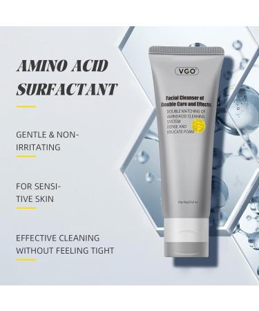 VGO Facial Cleanser | 2-in-1 Daily Face Wash & Cleansing Mud Mask with Amino Acids - 3.52 Oz (Pack of 1) - International Shipping Available - Buy Online on GoSupps.com