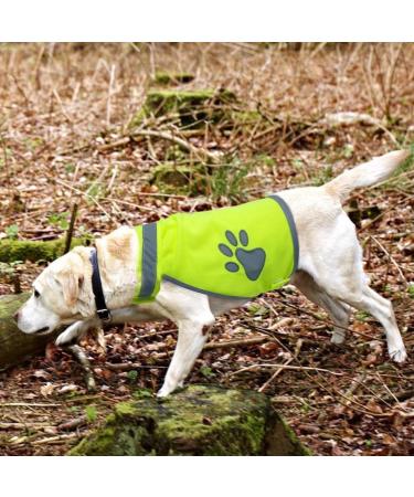 Reflective High Visibility Security Vest for Dogs | Safety Clothing for Small & Large Dogs - Perfect for Hiking & Walking (XL Yellow) - Buy Online on GoSupps.com