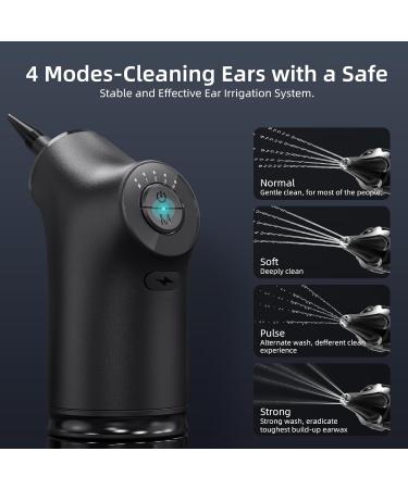 Electric Ear Wax Removal Kit - Water Powered Ear Washer with 9 Reusable Tips USB Rechargeable & 4 Pressure Modes for Safe & Effective Cleaning - Buy Online on GoSupps.com