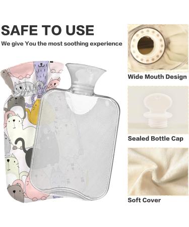 Shop Naanle Funny Cats Heat Bottle - 1L Warm Water Bottle for Pain Relief & Therapy | International Shipping Available - Buy Online on GoSupps.com