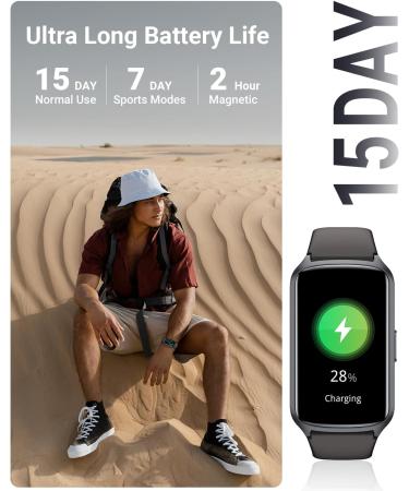 Amzhero Health Fitness Tracker with 24/7 Heart Rate Blood Oxygen Blood Pressure Sleep Tracker 5ATM Waterproof Activity Trackers with Step Tracker - S & L - Spaceblack - Buy Online on GoSupps.com