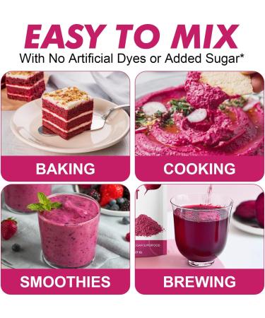 Beet Root Powder 8 Ounce | Natural Energy & Endurance Boost Supports Circulation Balance Skin Oil and Promote Natural Radiance | Beetroot Powder for Smoothies Baking & Juice Non-GMO Vegan 8 Ounce (Pack of 1) - Buy Online on GoSupps.com